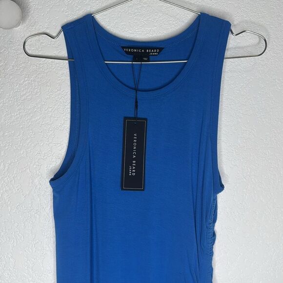NWT VERONICA BEARD HAYLEE TANK DRESS - AZURE BLUE Large - Picture 4 of 12